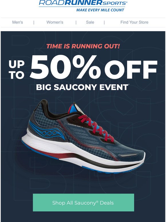 Last Day Of The Big Saucony 50% Off Event