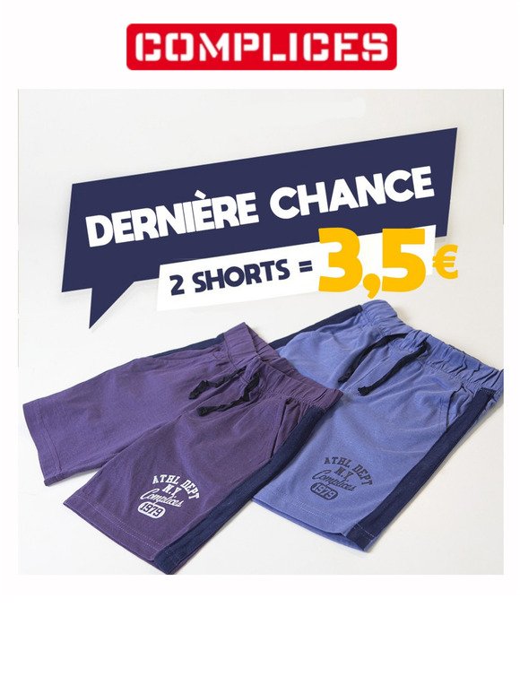 2 Shorts = 3,50€ 😱 STOCK LIMITÉ