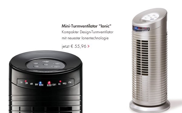 Mini-Turmventilator Ionic jetzt 55,96 Euro