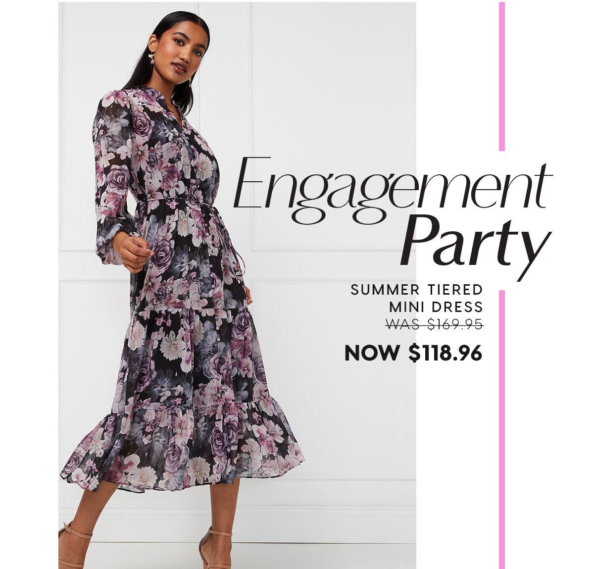 Engagement Party | Summer Tiered Mini Dress WAS $169.95 NOW $118.96