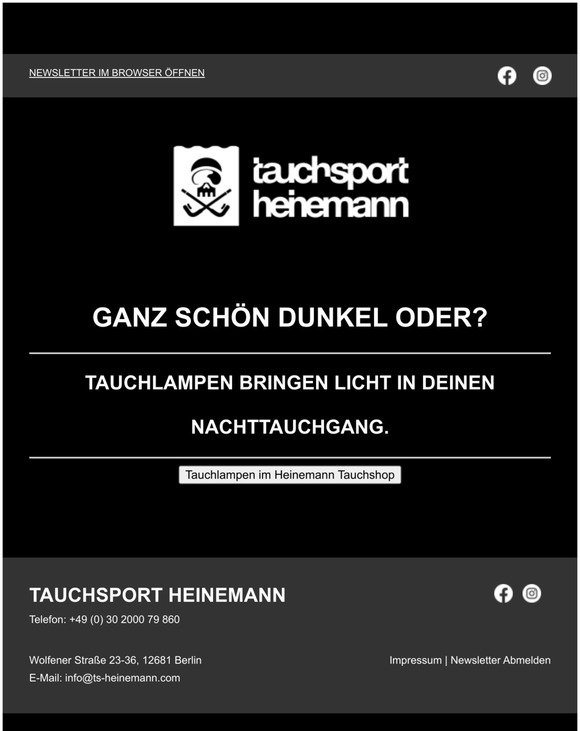 Tauchlampen im Tauchsport Heinemann Online Tauchshop