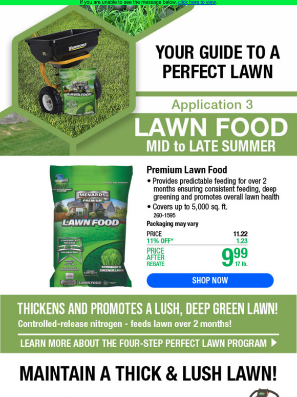 Menards STEP 3 In Your Path To A Perfect Lawn Milled