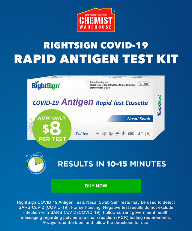 chemistwarehouse Covid19 Rapid Antigen Test Kits Available at Chemist