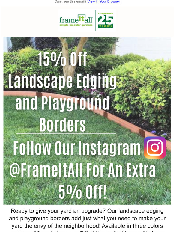Landscape Edging Up to 20% Off Today Only