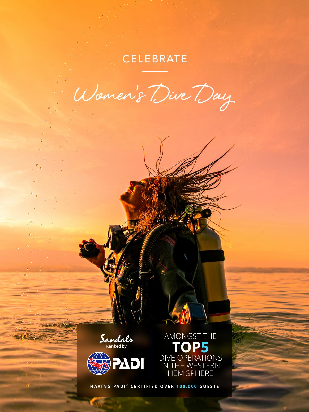 Sandals & Beaches Resorts Today We Celebrate Women's Dive Day Milled