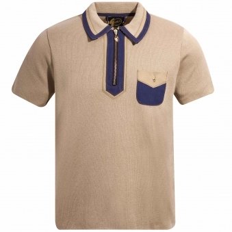 Ladd Zip Neck Knitted Polo Limited Ed. - Elmwood