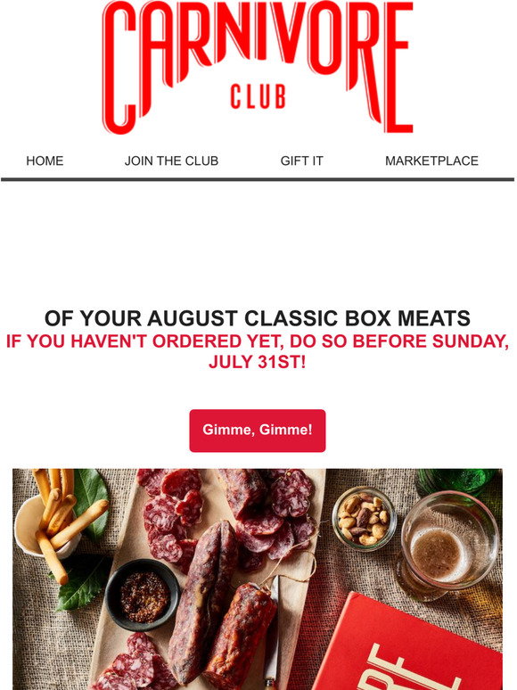 Carnivore Club.coDried Cured MeatoftheMonth Cl MEAT the August