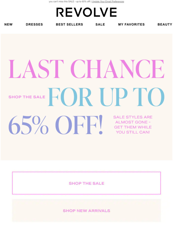 REVOLVE Email Newsletters Shop Sales, Discounts, and Coupon Codes