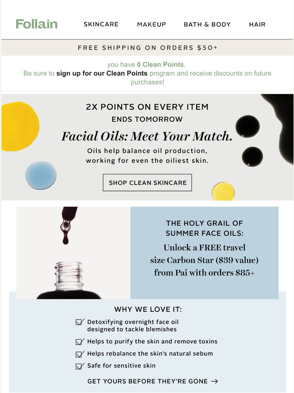 💫 Face Oils 101 with 2X POINTS 💫