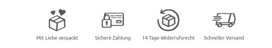 Mit Liebe verpackt, sichere Zahlung, 14 Tage Widerrufsrecht, schneller Versand