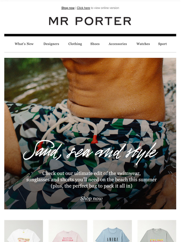 Mr Porter Email Newsletters: Shop Sales, Discounts, and Coupon Codes