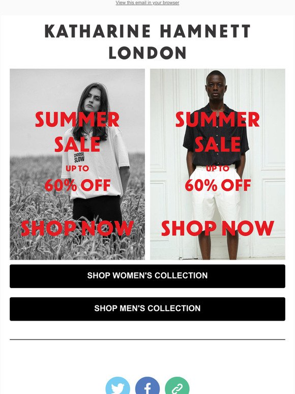 SUMMER SALE - UP TO 60% OFF