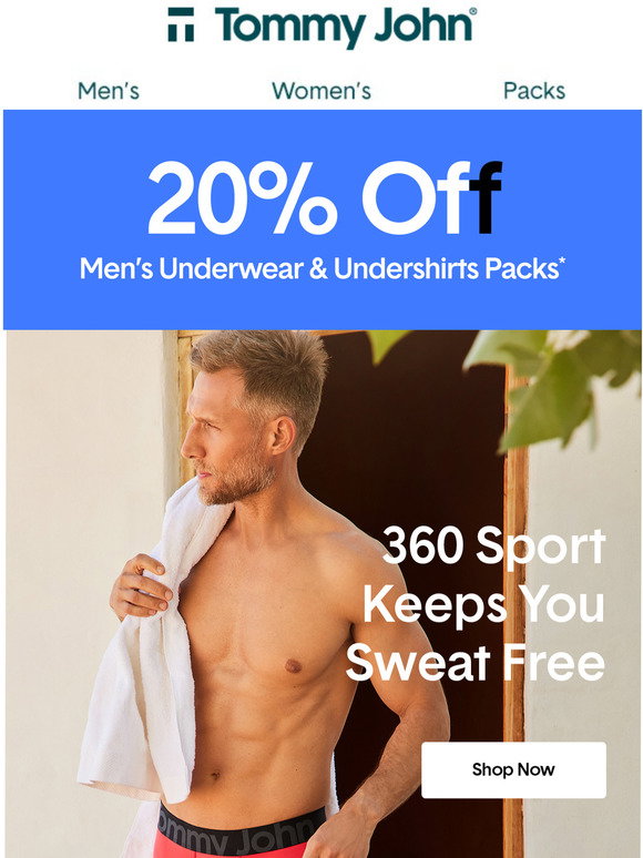 tommyjohn: NEW Gym-Ready 360 Sport Underwear | Milled