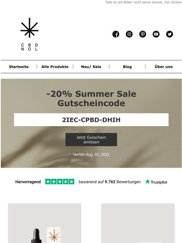Summer Sale -20% Rabatt auf alles