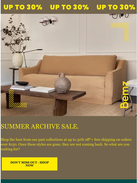 Summer Archive Sale continues | Up to 30% off ☀️😎