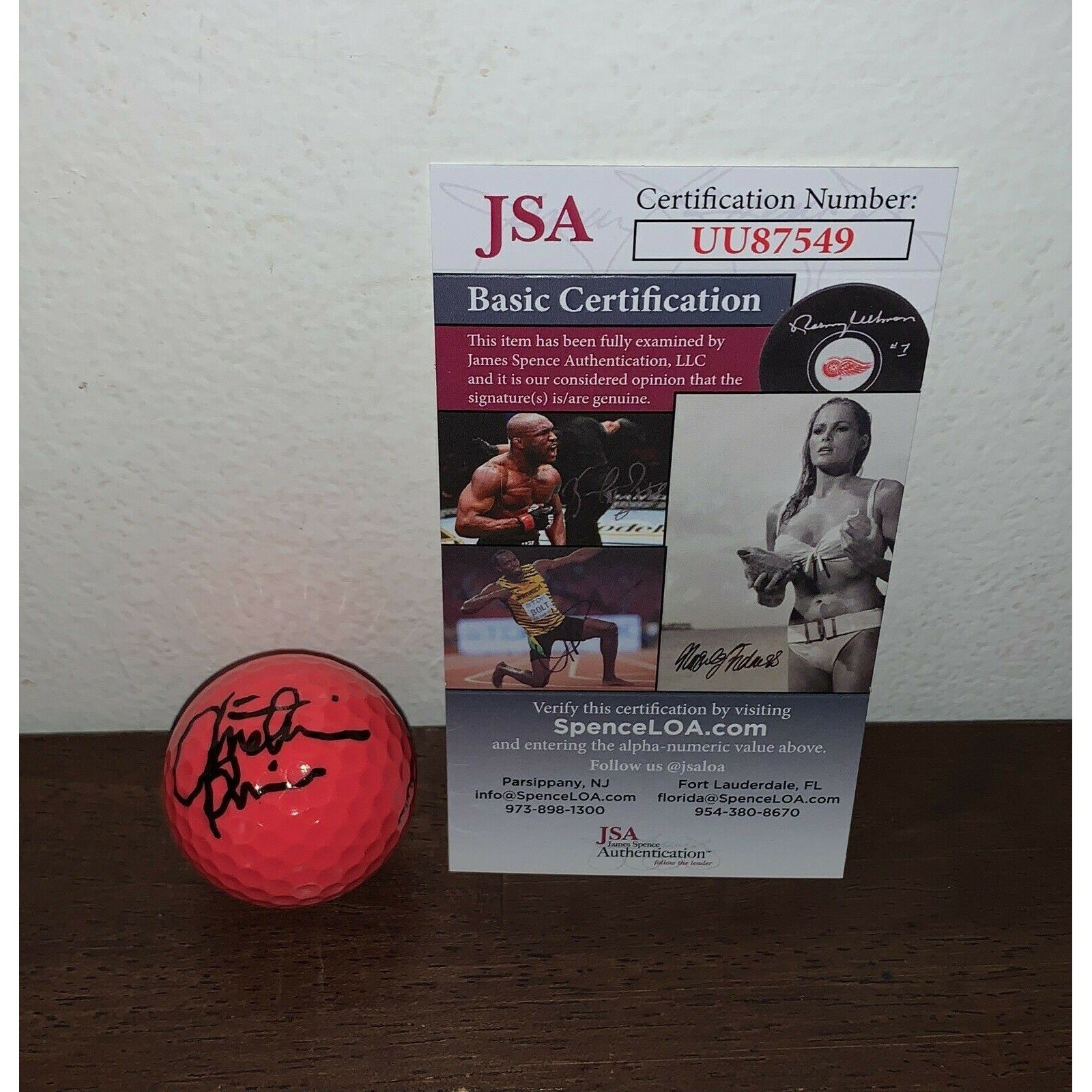 Christina Kim Autographed Signed Autographed Pink Golf Ball Lpga Star JSA
