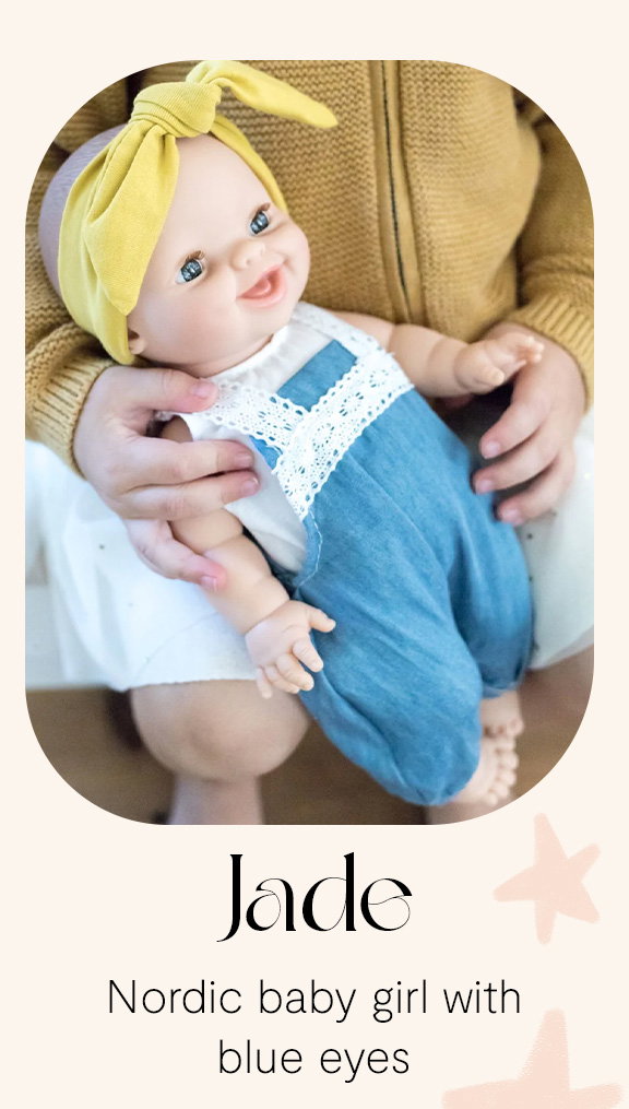 Paola Reina Nordic Baby Girl Doll | Jade - Blue Eyes
