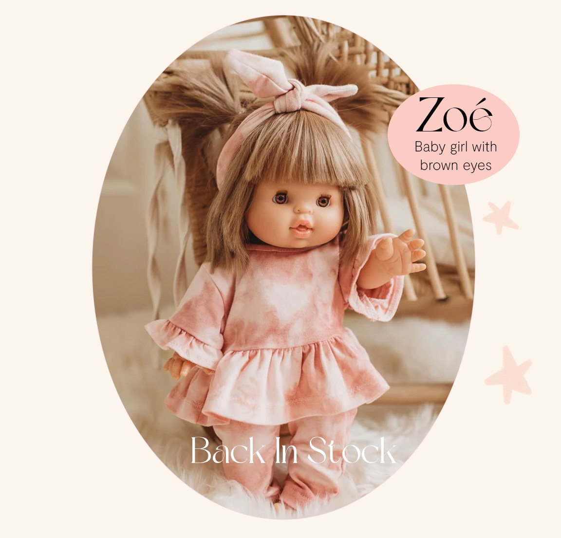 Minikane Zoé Baby Girl Doll