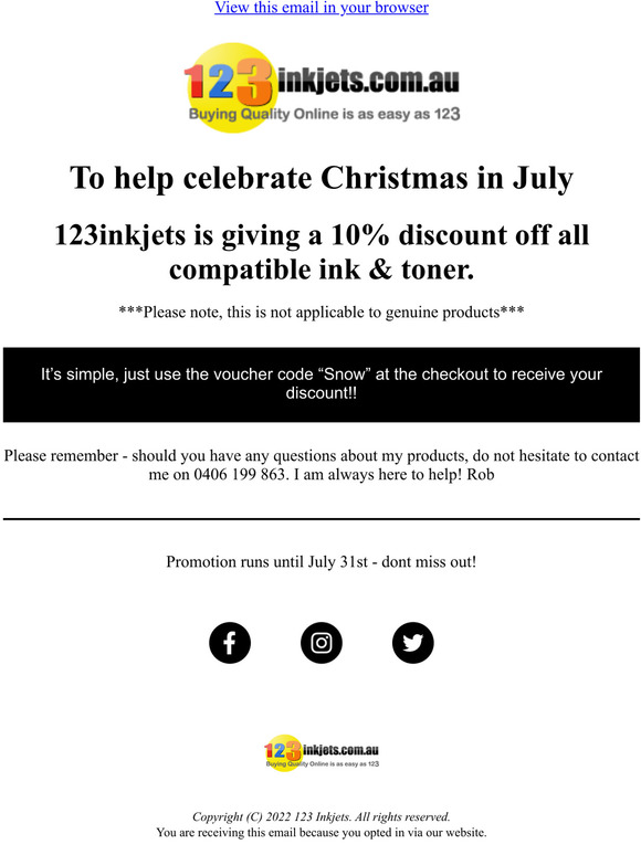 Christmas in July.