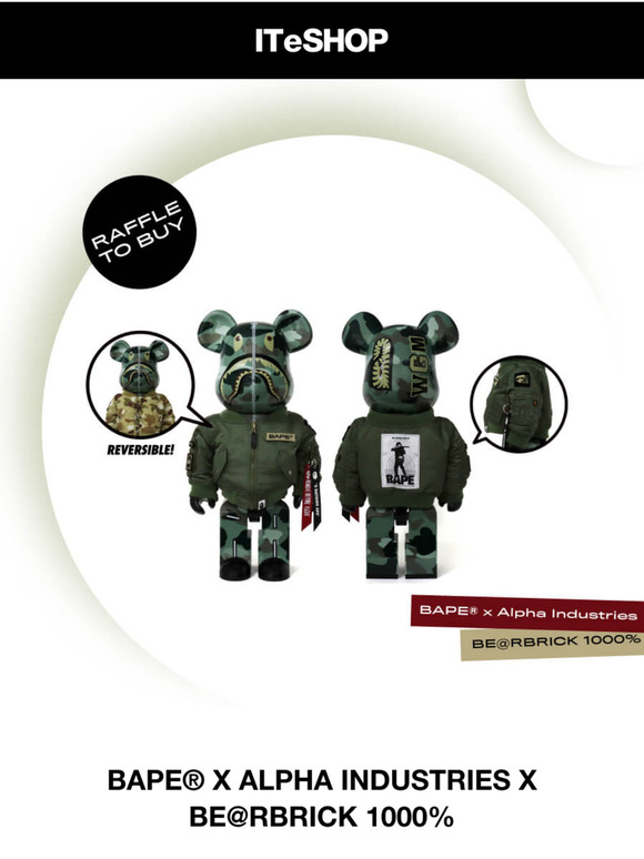 Alpha Industries x BAPE BE@RBRICKs