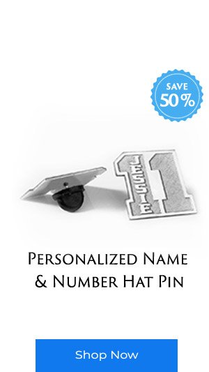 Name and Number Hat Pin