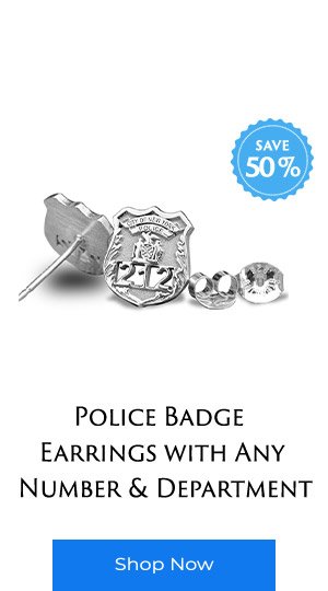 Police Badge Earrings