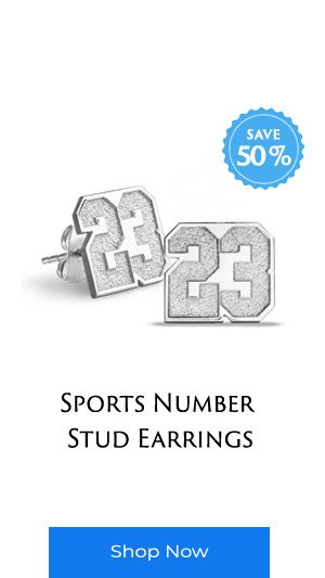 Sports Number Earrings