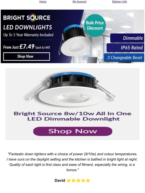 Our Favourite All in One Downlight Range from just £7.49