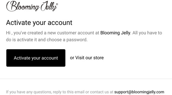 Customer account activation