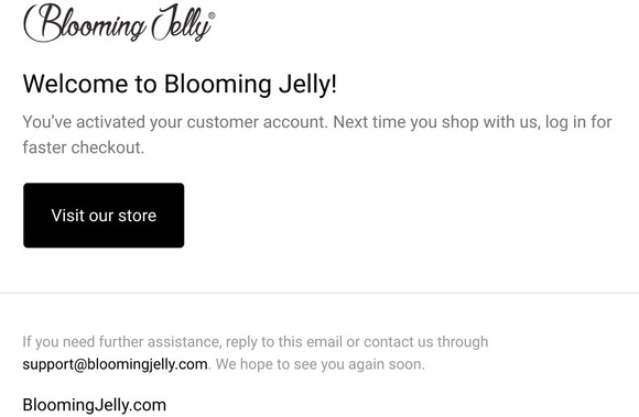 Your Blooming Jelly Account is Now Active!