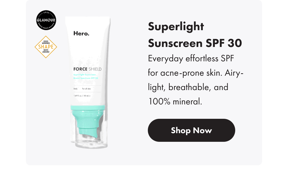 Superlight Sunscreen SPF 30 Shop Now