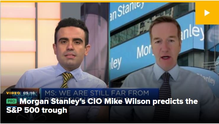 Mike Wilson, Morgan Stanley's chief U.S. equity strategist meets with CNBC