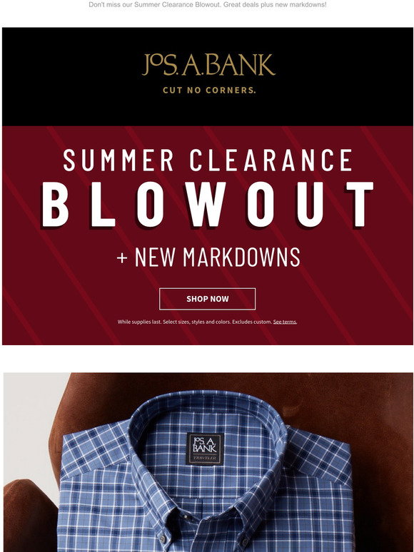 JoS A. Bank Email Newsletters: Shop Sales, Discounts, and Coupon Codes