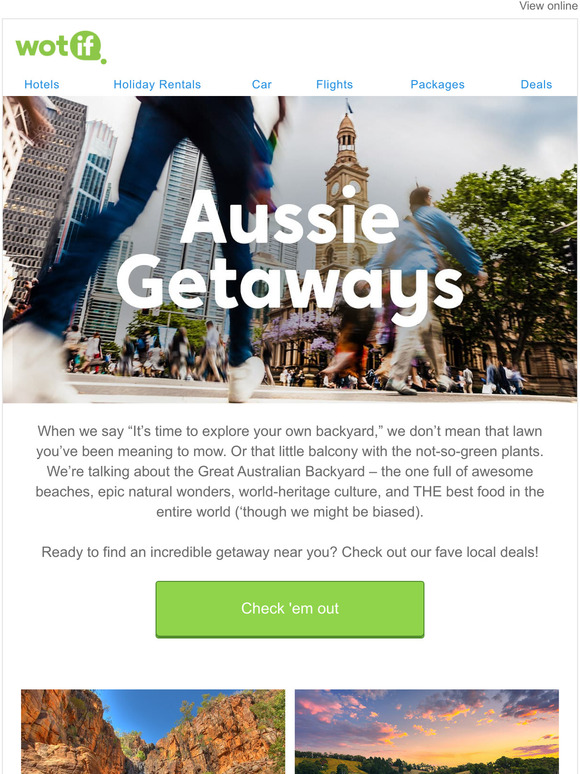 Your backyard is calling! Here's some Aussie Getaway deals ☀️