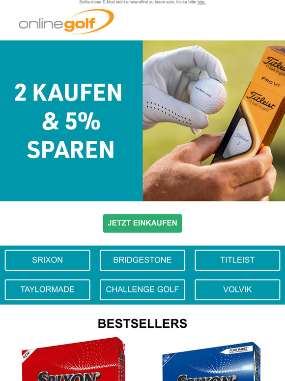 2 kaufen & 5% sparen auf Golfbälle