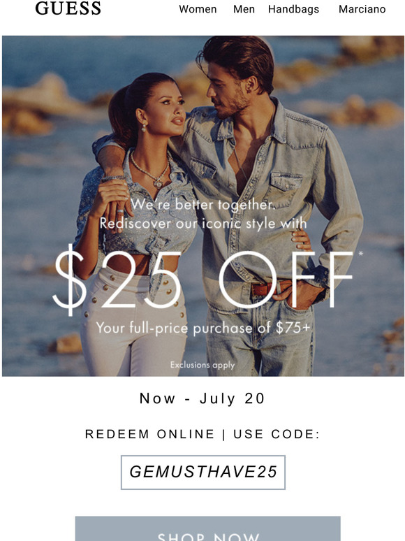GUESS? Email Newsletters Shop Sales, Discounts, and Coupon Codes