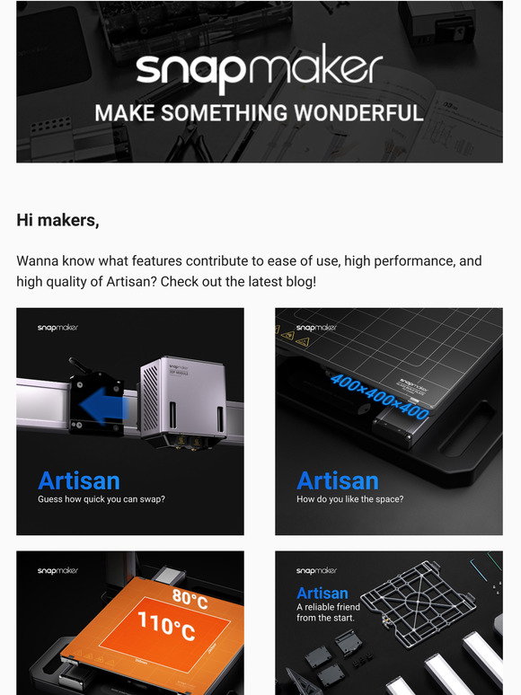 Snapmaker: Quick-swap design, Large Work Area & More | Milled