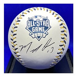 Marcel Ozuna Autographed Signed All-Star Baseball JSA Certified Auto Miami
