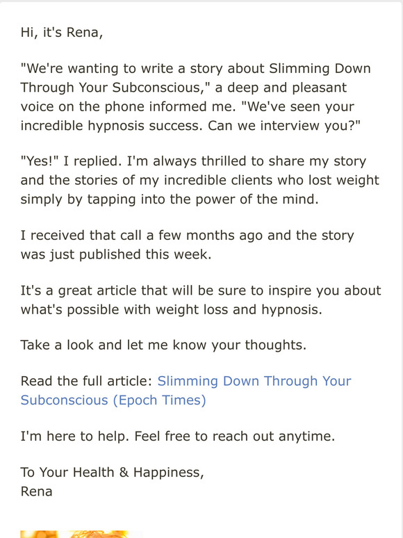 Slimming Down Through Your Subconscious (Article)