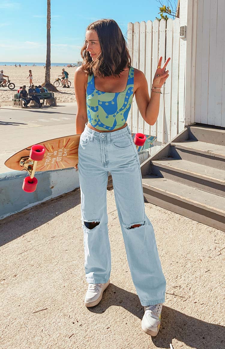 Image of Robin Wide Leg Jeans Blue
