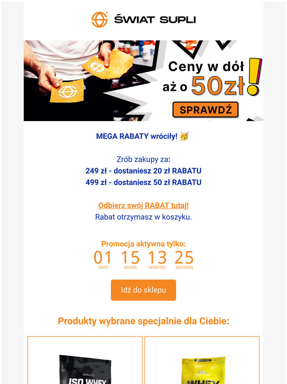 MEGA RABATY wróciły! Kup o 50 zł taniej