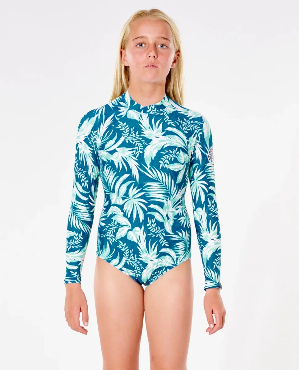 Rip Curl Sun Ray Girls Long Sleeve Surf Suit 2022 - Dark Teal