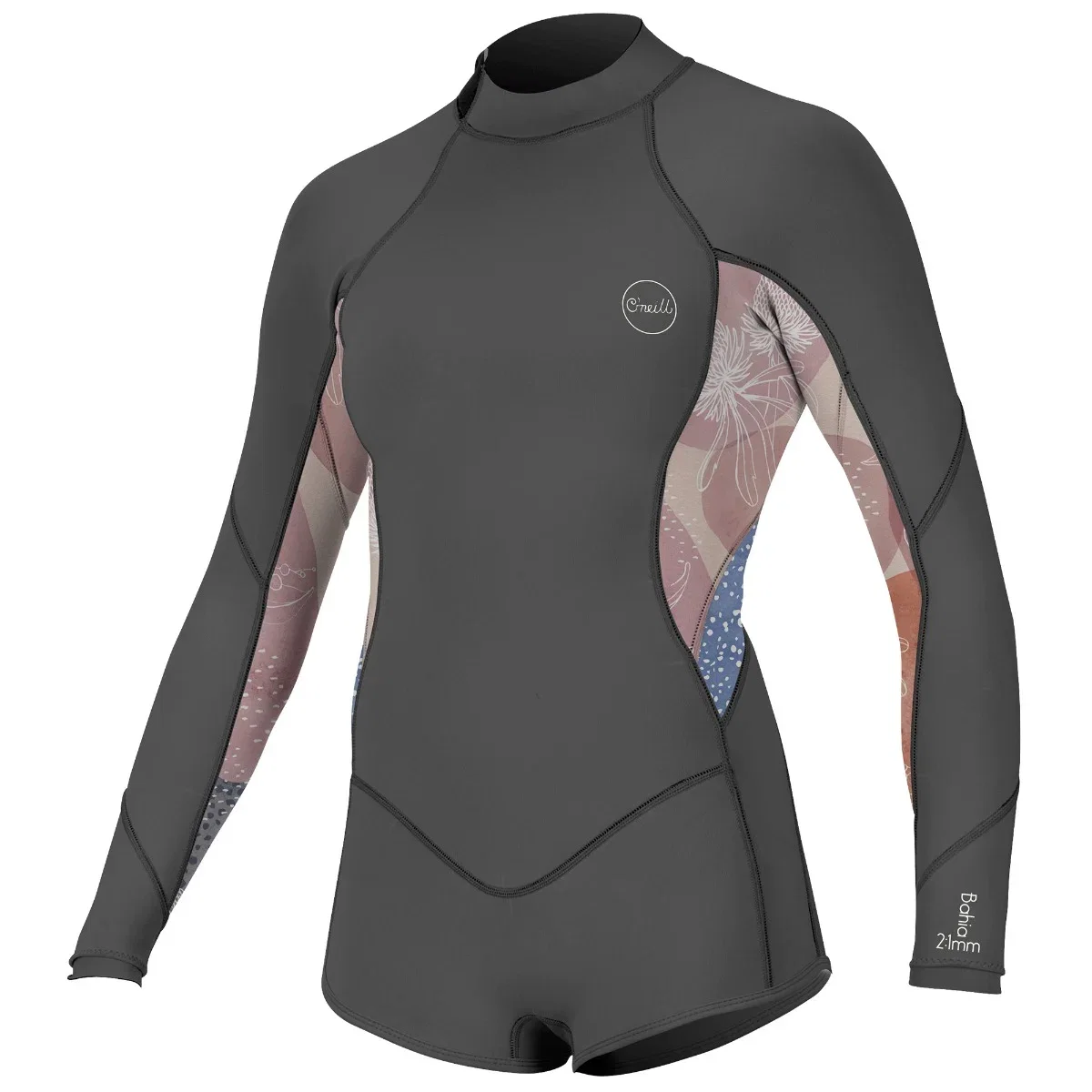 O'Neill Bahia 2/1mm L/S Back Zip Girls Shorty Wetsuit 2022