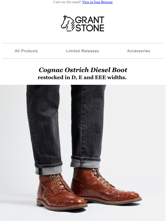 DIESEL Boot Cognac Ostrich - 10 / E