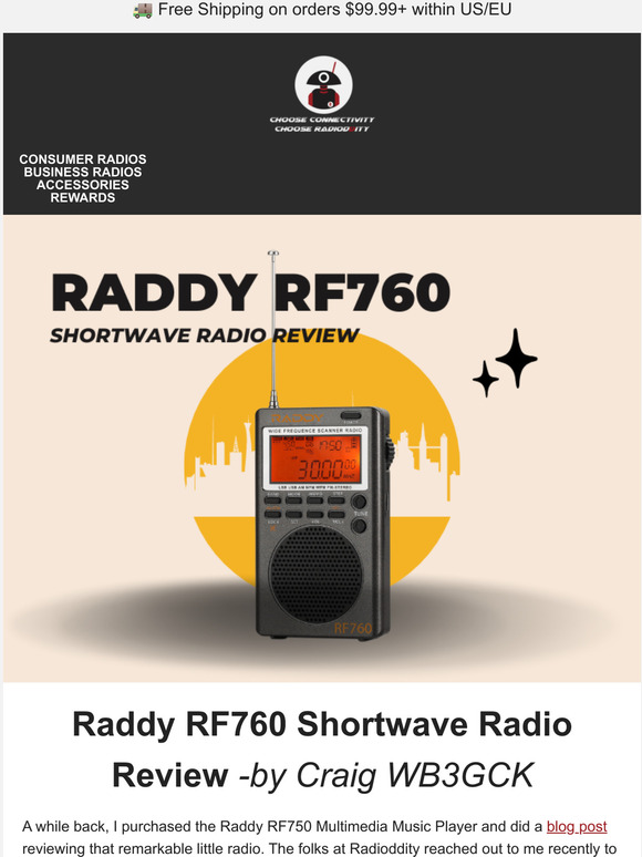 Radioddity Raddy RF760 Fullband Radio Review to RF750