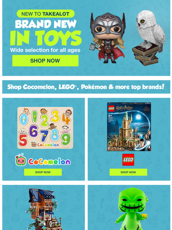 New to Takealot Shop our wide selection of Toys for all
