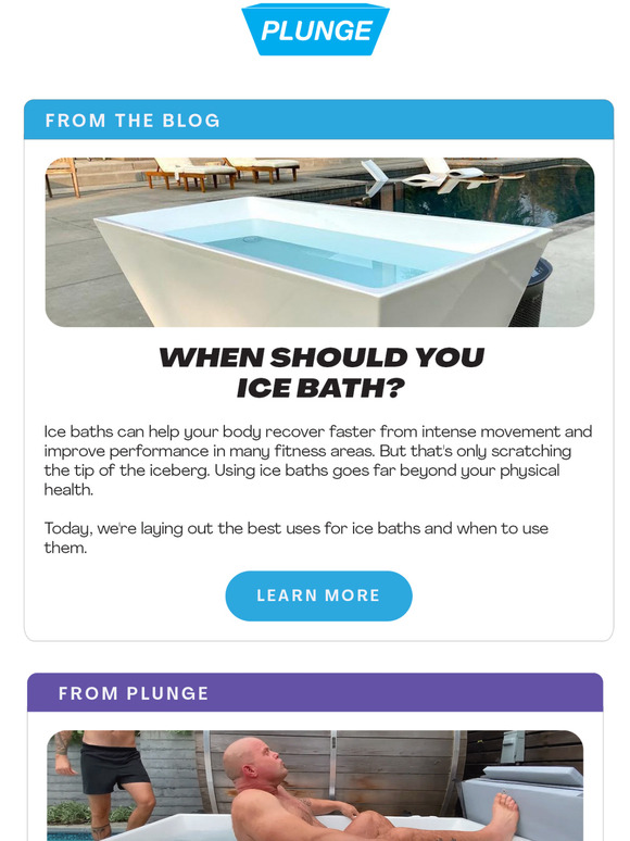 Plunge When should you ice bath? Milled