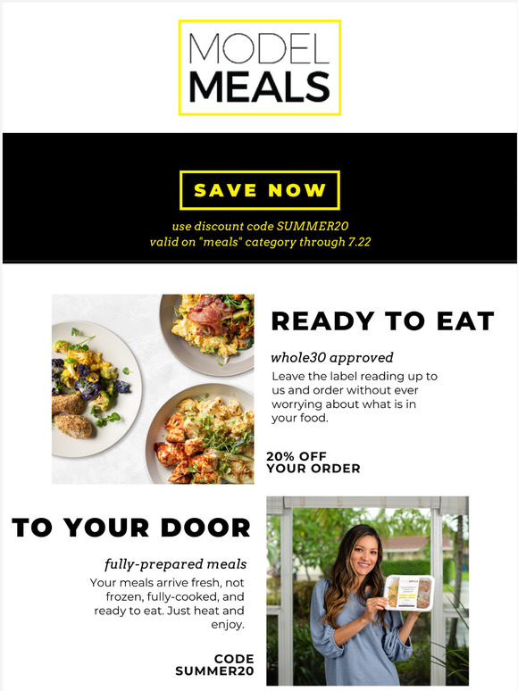 Model Meals Summer Sale is Underway