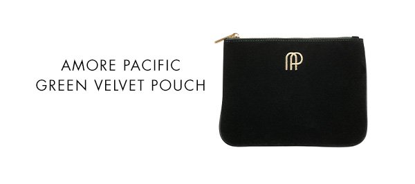 AMORE PACIFIC Green Velvet Pouch