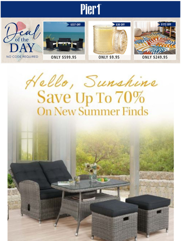 Pier 1 Email Newsletters Shop Sales, Discounts, and Coupon Codes